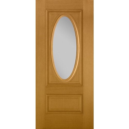 3/4 oval light entry door with glass