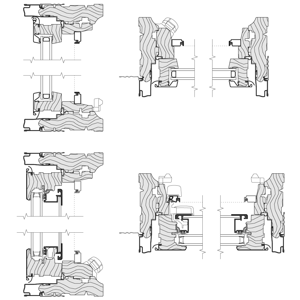 cross sections of a lifestyle series awning window