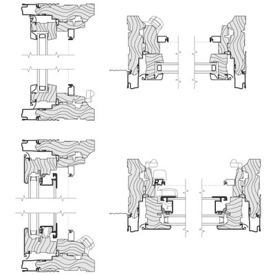 cross sections of a lifestyle series awning window