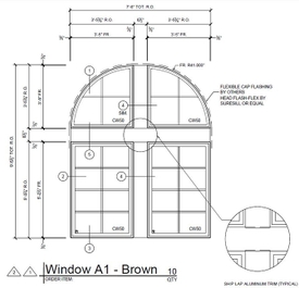 St. Paul Plaza window elevation drawing.