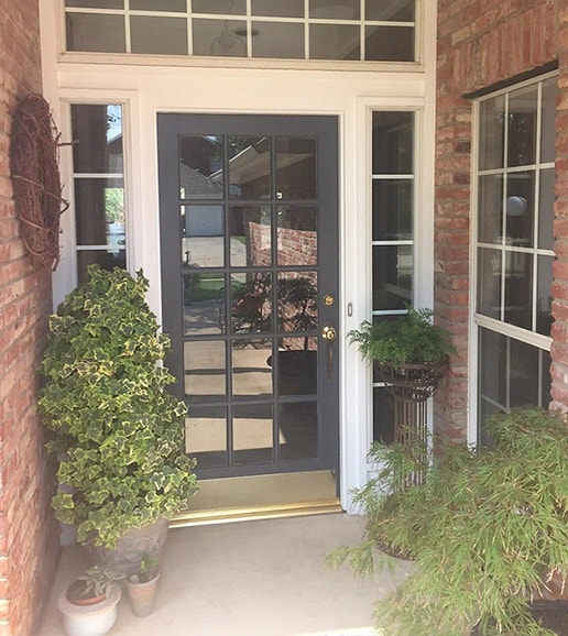 oklahoma old white transom front door