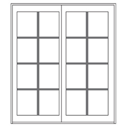sliding door illustration of traditional grilles