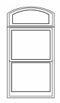 casement combination arch head over 1 wide