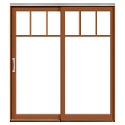 lifestyle sliding patio door with top row grilles