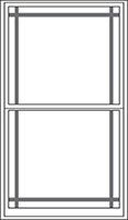 6 lite prairie grilles on both sashes