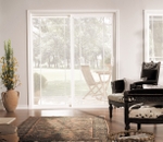 Patio doors with blinds