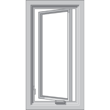 graphic design of a casement window
