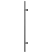 Teton - Brushed Stainless brushed stainless pivot door teton round offset handle