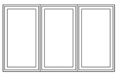 casement combination 3 wide