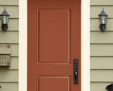 Wood 2 Panel Square Entry Door