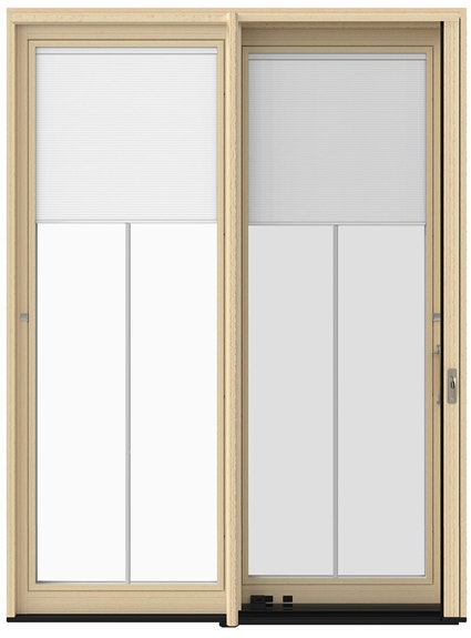 Modification of pre-hung double French door with mini blinds