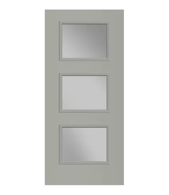 Pella® Fiberglass Entry Doors Fiberglass 3 Light Equal Entry Door