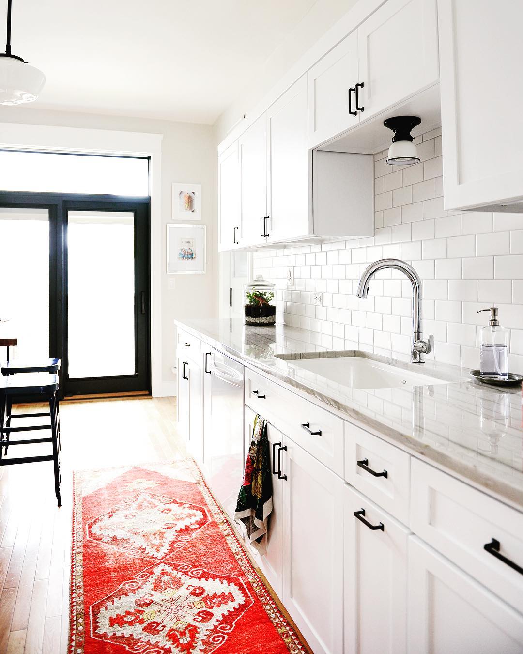 Black Patio Door Brings Contemporary Element to Kitchen | Pella