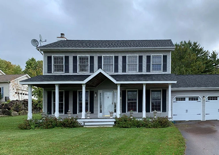 Vermont home with outdated windows.