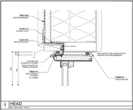St. Paul Plaza Architect Series window head drawing.