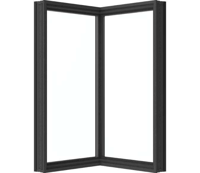 large corner-unit window with cut out background