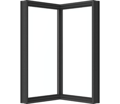 large corner-unit window with cut out background