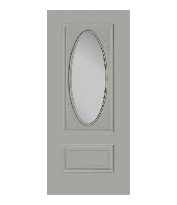 Pella® Fiberglass Entry Doors Fiberglass ¾ Oval Light Entry Door