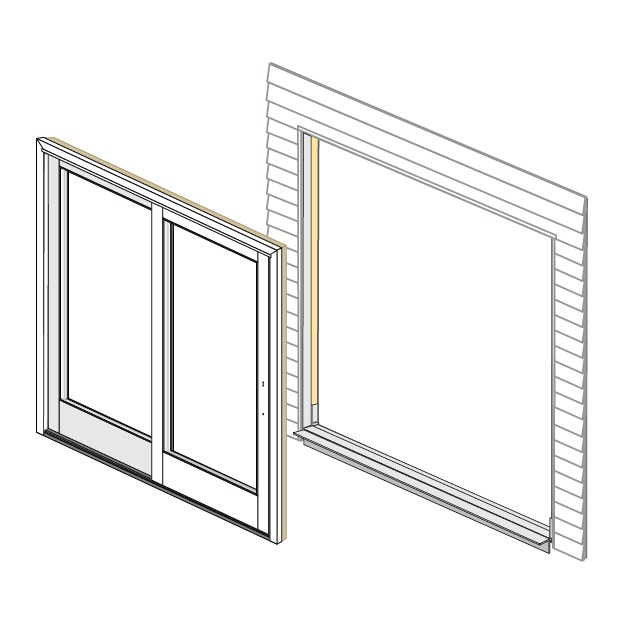 illustration of pocket replacement for sliding doors