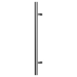 brushed stainless pivot door tubular round offset handle