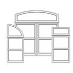 three unique shapes for double- or single-hung windows