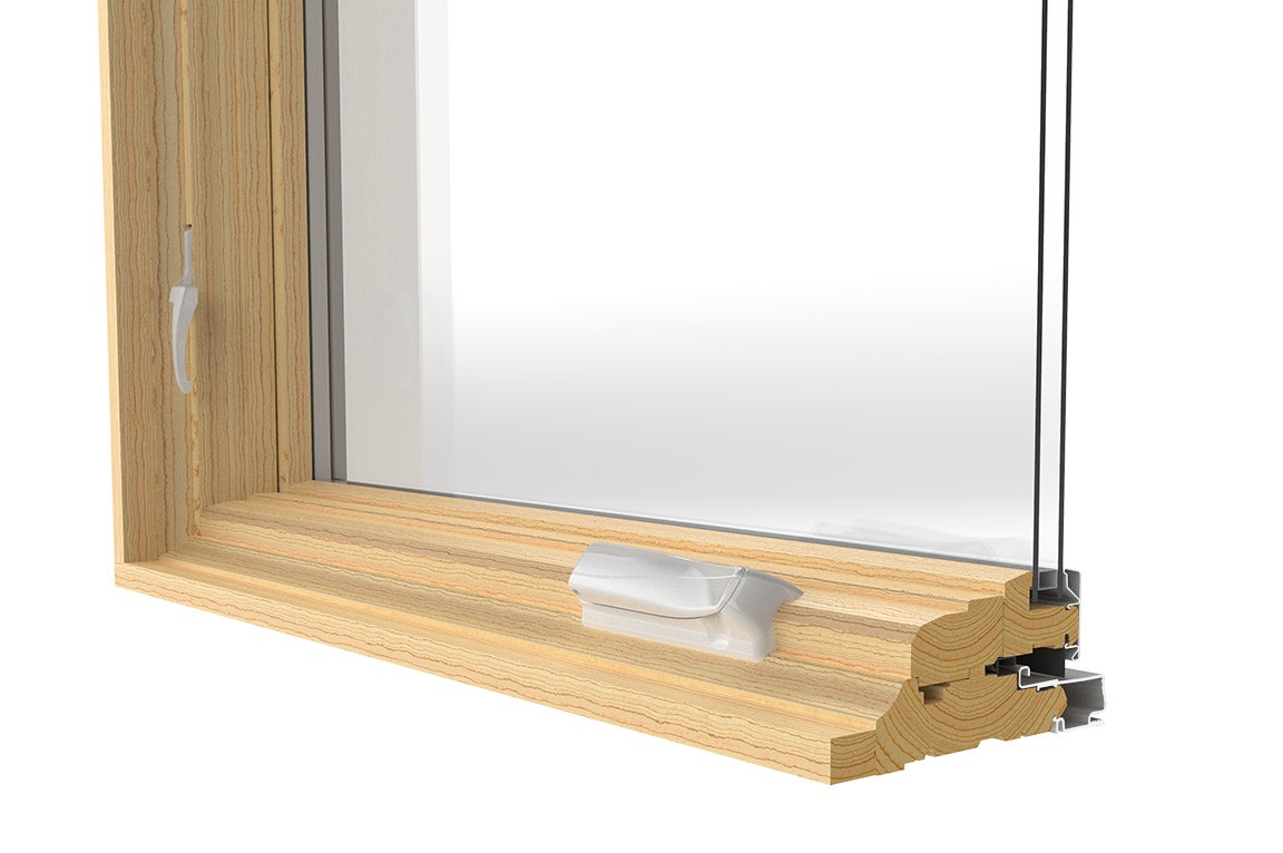 Cross-section view of a single pane window compared to a double pane window, highlighting materials and structure.