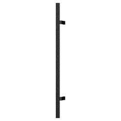 matte black pivot door boulder round offset handle