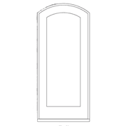 full arch head shape for a reserve traditional hinged door