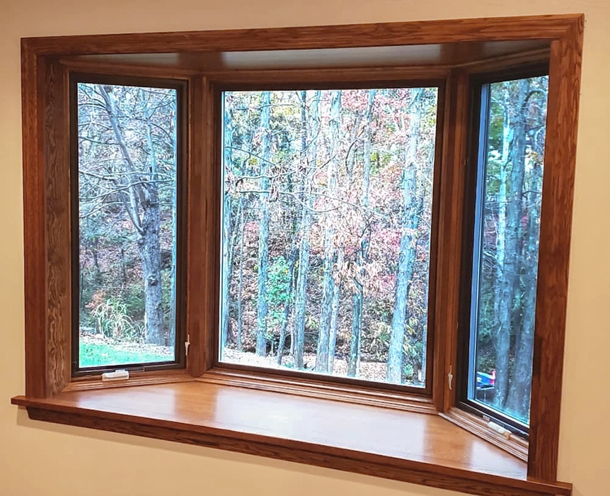 Interior view of bay window in Waynesburg home.