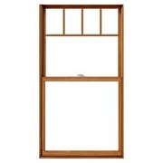 lifestyle double-hung window with top row grilles