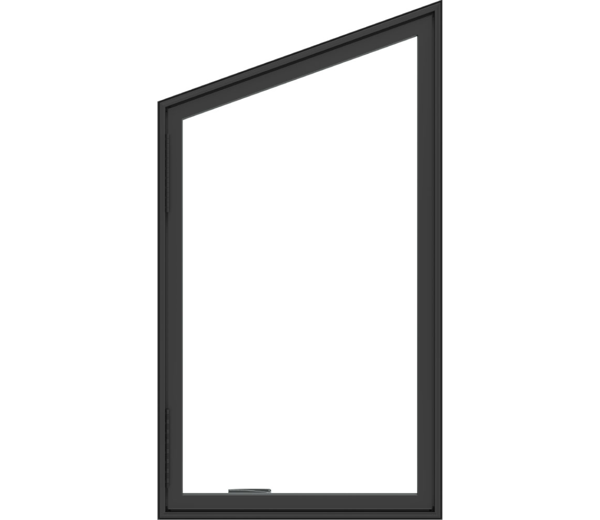 Large cut out background illustration of an angle-top window