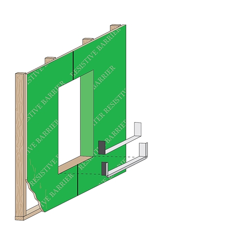 New Construction installation for Steady Set with Water Resistant Sheathing - step 1