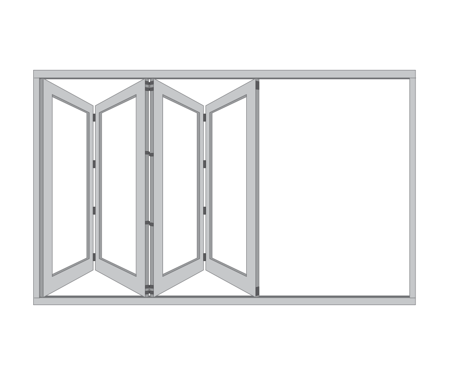 a generic illustration of a bifold window