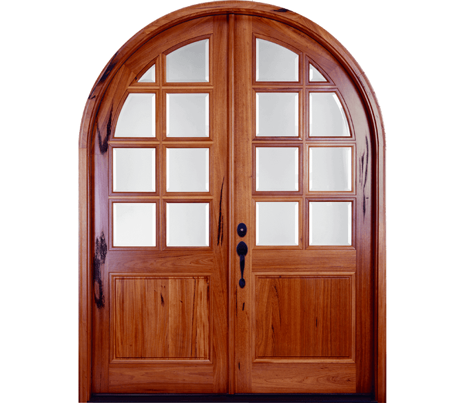 2 Panel Continuous Springline Wood Pella® Entry Door Pella