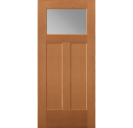 flush glazed craftsman light entry door