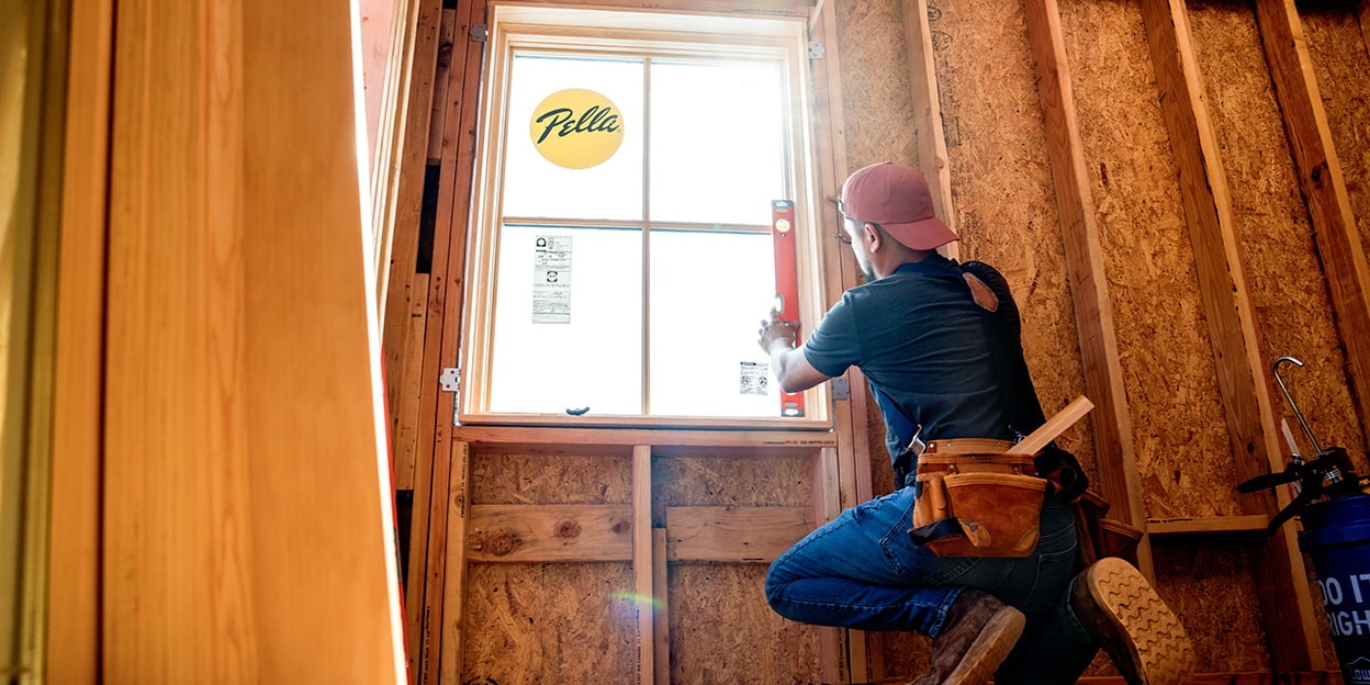 an installation clip on a new window from Pella