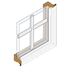 Dual-Pane Grilles-Between-the-Glass cross section of dual-pane grilles between the glass