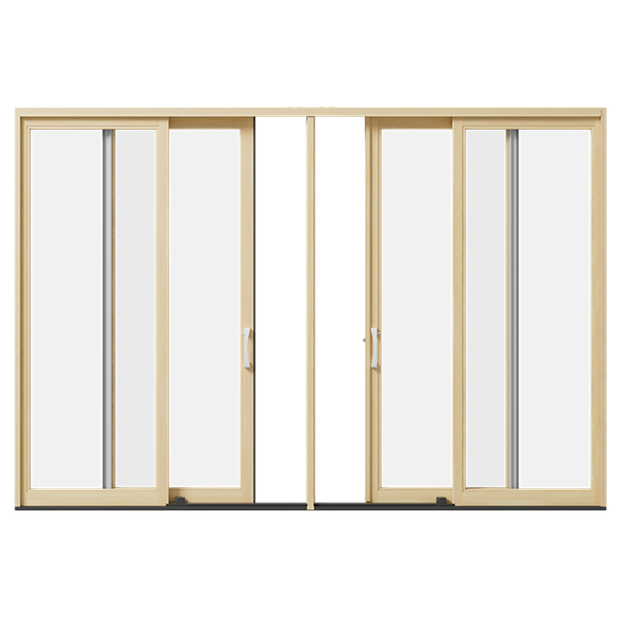 4-Panel Wood Lifestyle Series Sliding Patio Door