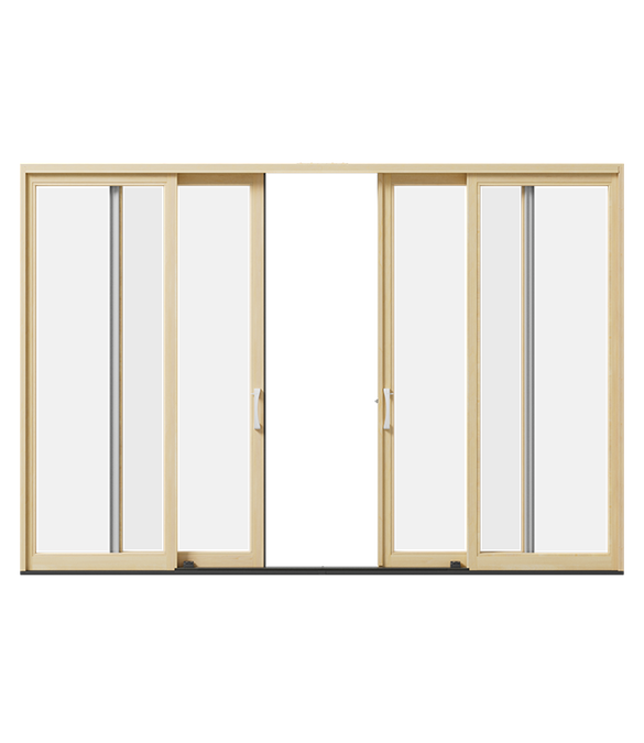 4-Panel Wood Lifestyle Series Sliding Patio Door