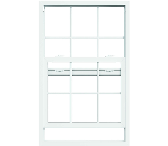 Large white encompass by pella single-hung window