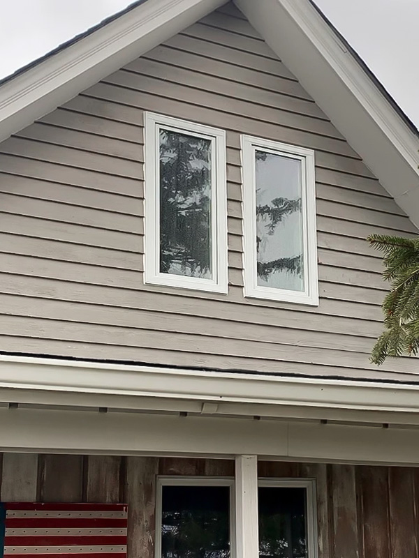 Two new casement windows on a Marshalltown home.
