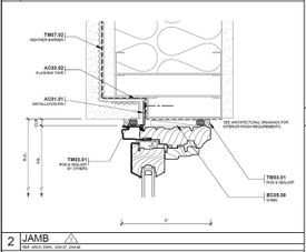 St. Paul Plaza Architect Series window jamb drawing.
