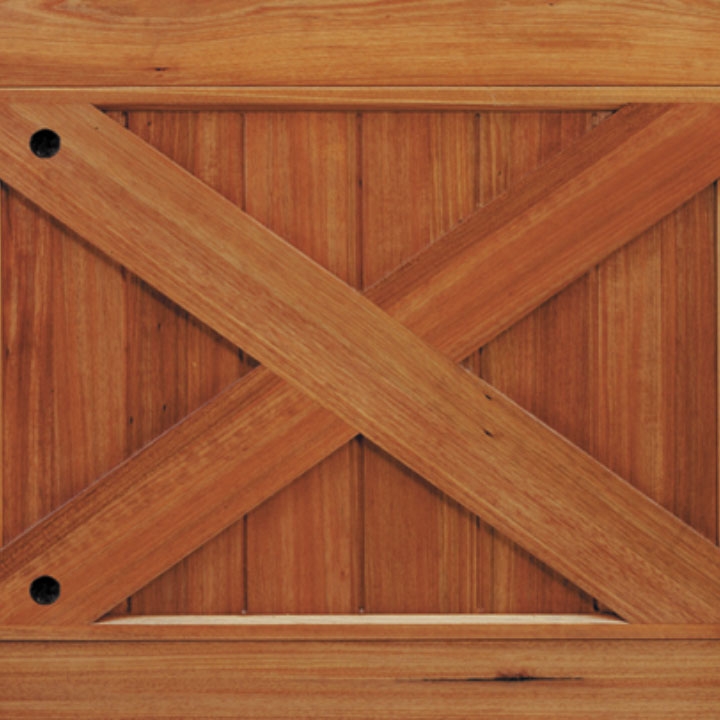 a crossbuck that would be cut into a wood entry door