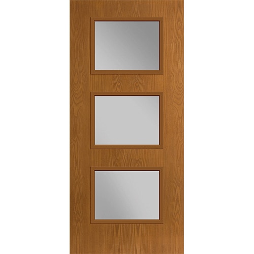 Pella® Fiberglass Entry Doors 3 Light Equal