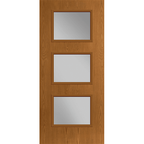fiberglass entry door three equal light