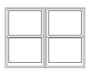 double-hung window combination 2 wide