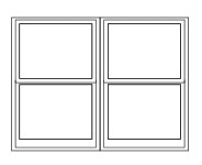 double-hung window combination 2 wide