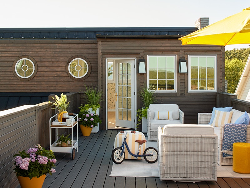 A white sliding glass patio door in a sunroom