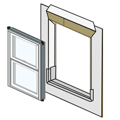 illustration of new construction for windows