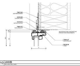 The Rose typical window jamb drawing,